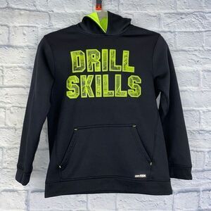 Tek gear black w/neon yellow hoodie sz 10-12
